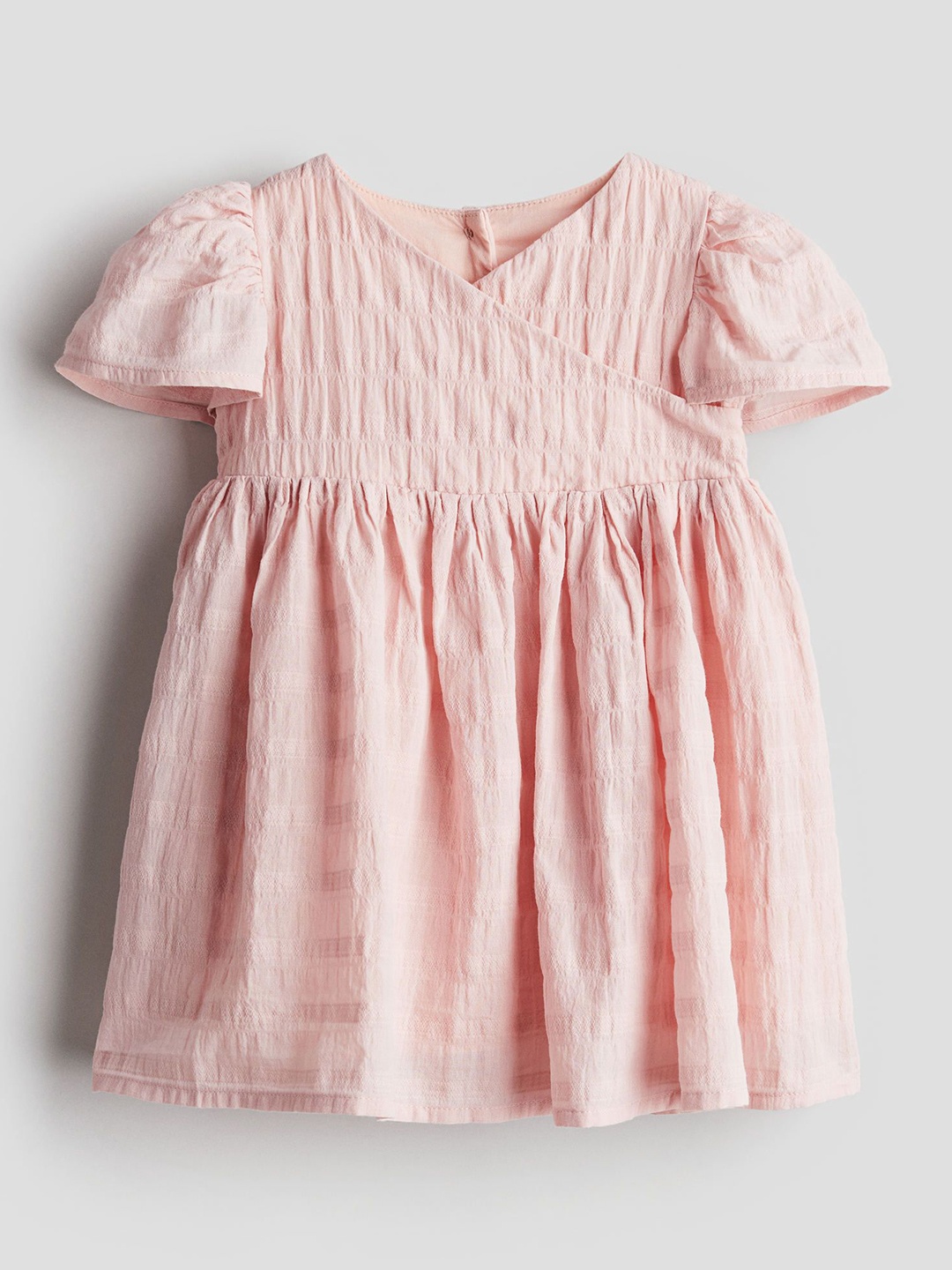 

H&M Girls Wrapover Cotton Dresses, Pink