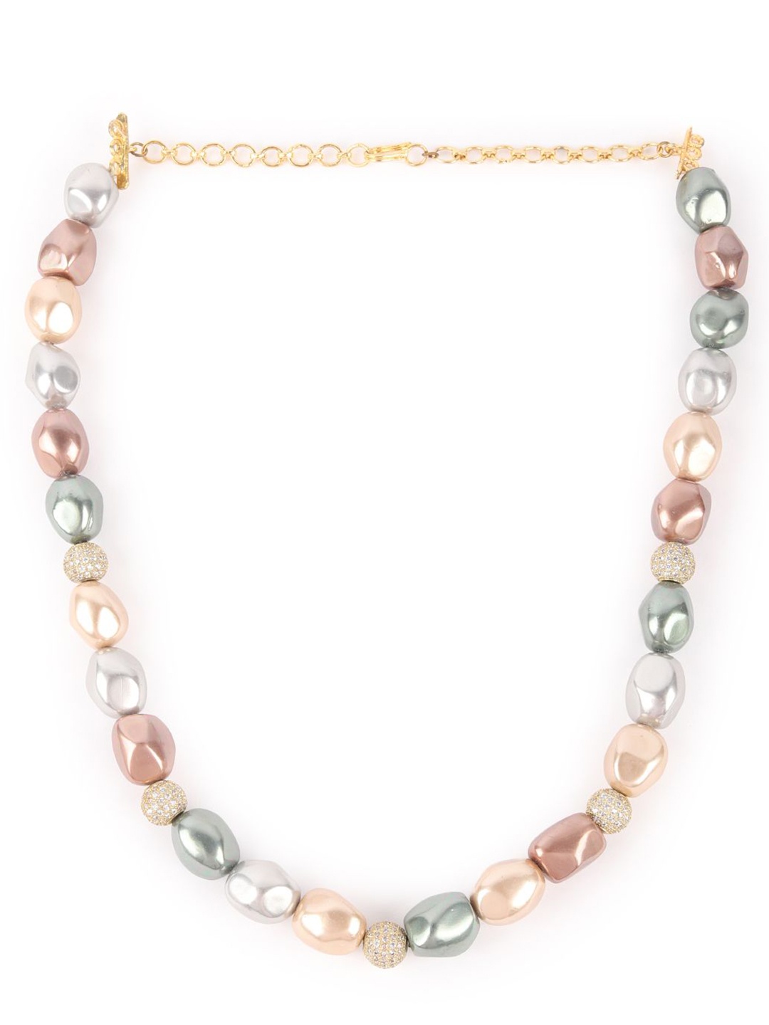 

ODETTE Beaded Choker Necklace, Gold