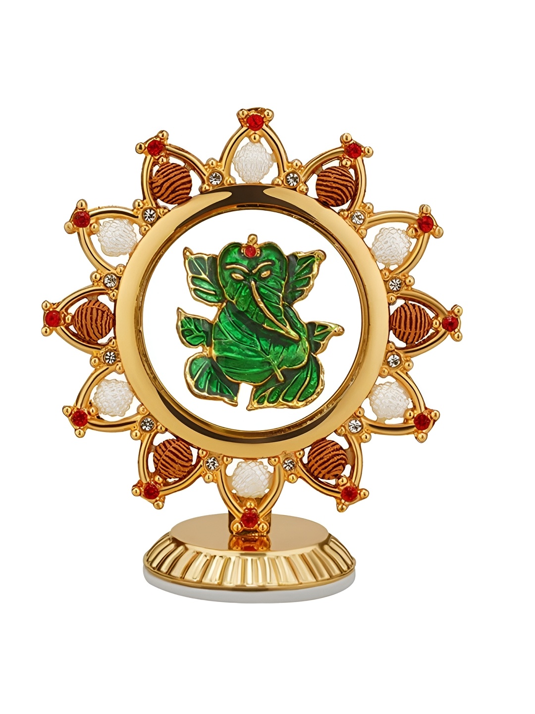 

INTERNATIONAL GIFT Lord Ganesh Idol Car Dashboard Showpiece, Gold