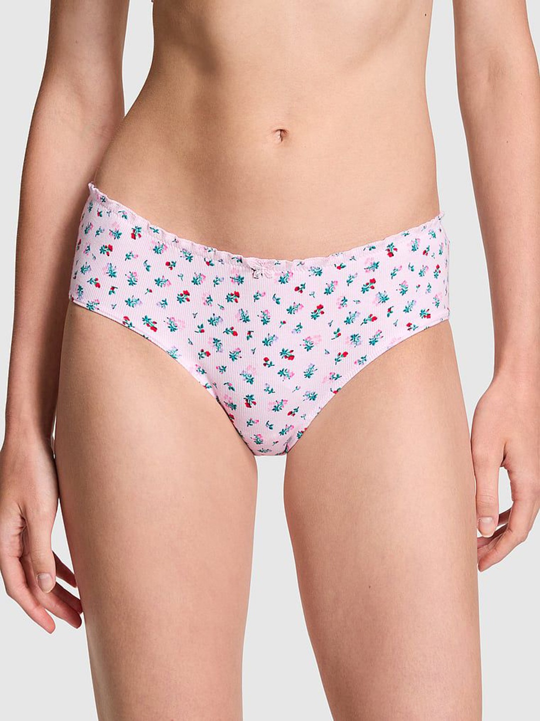 

Victoria's Secret Women Floral Printed Thong Briefs, Pink