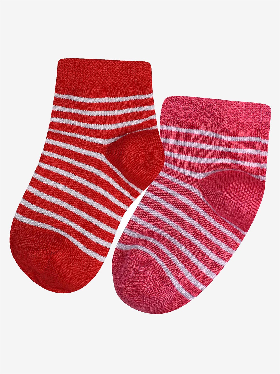 

Bodycare Girls Pack Of 2 Striped Ankle Length Socks, Fuchsia