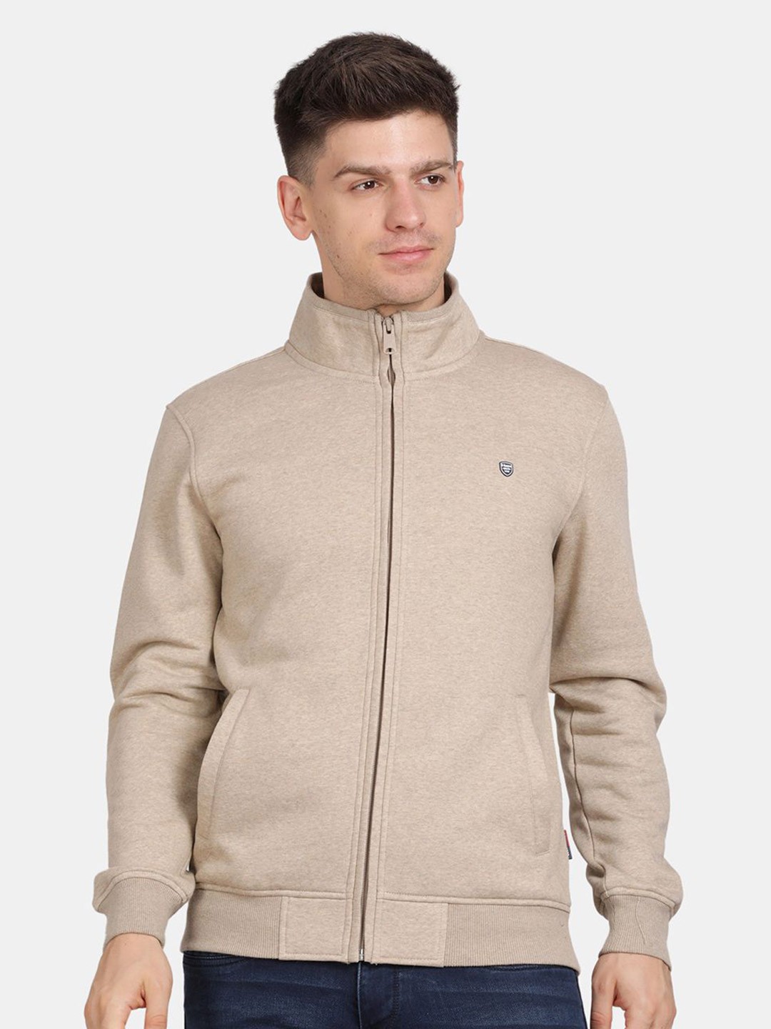 

t-base Men Solid Sweatshirt, Beige