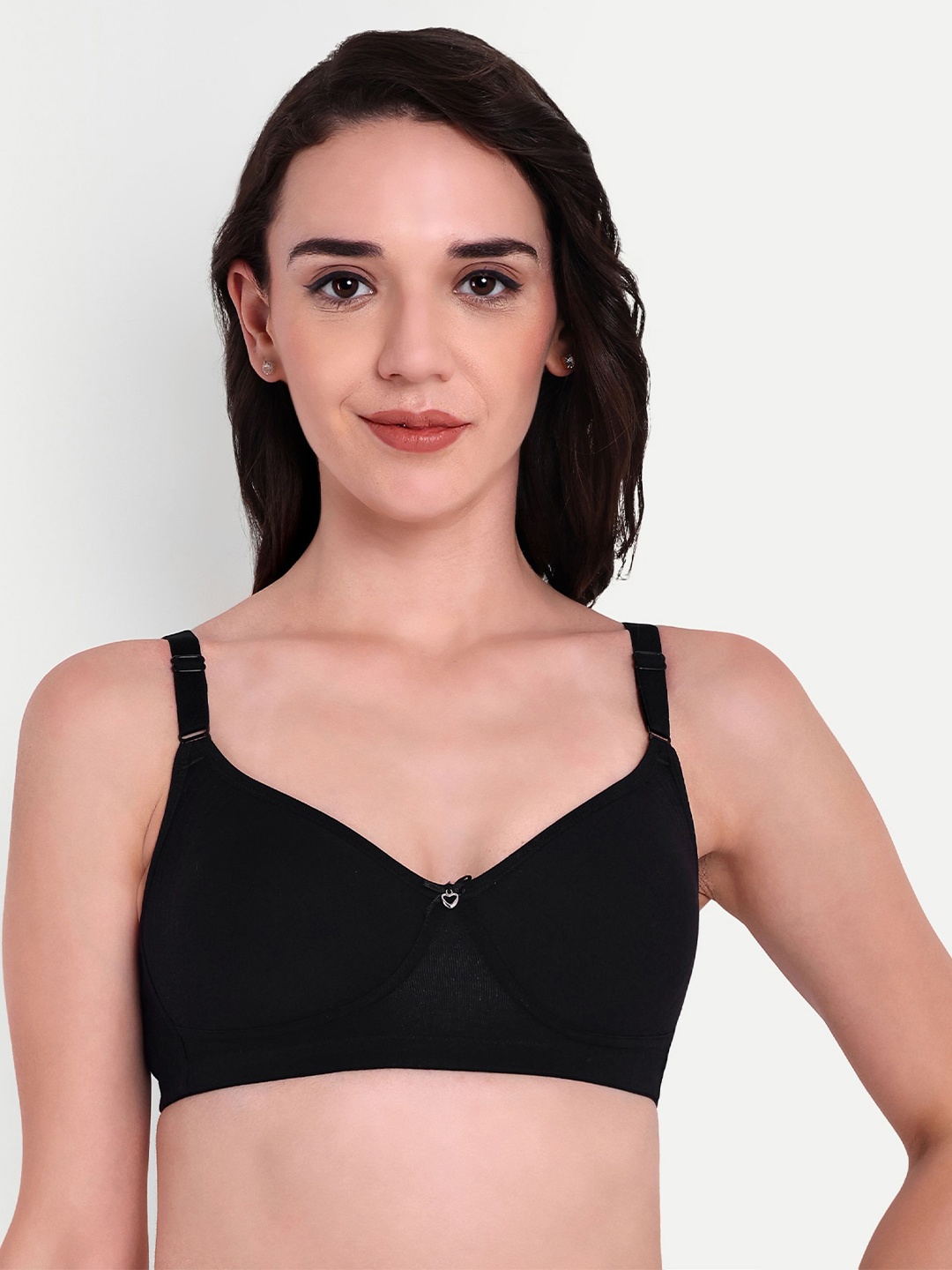 

Skin Beauty Full Coverage Solid Bra, Black