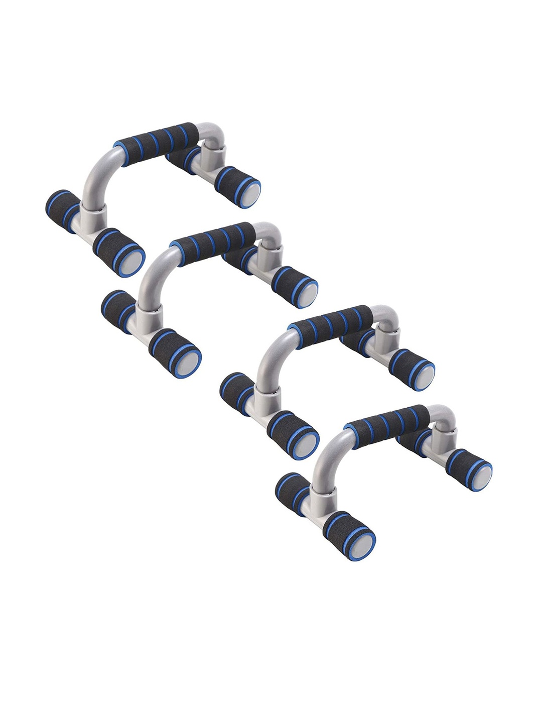 

STRAUSS 2 Pairs Non-Slip Push-Up Bar Workout Accessories, Blue