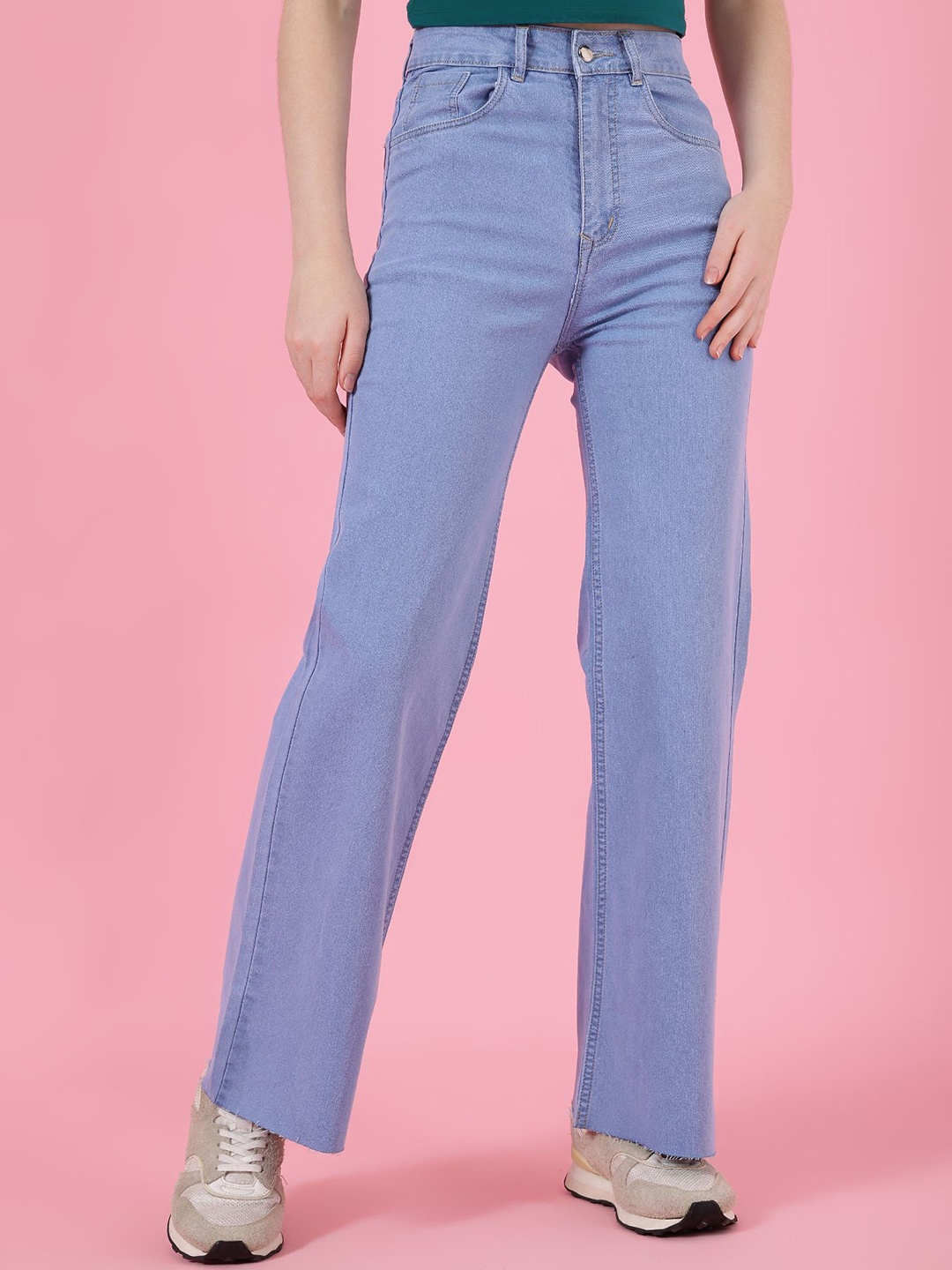 

DressBerry Women Classic Straight Fit High-Rise Jeans, Blue