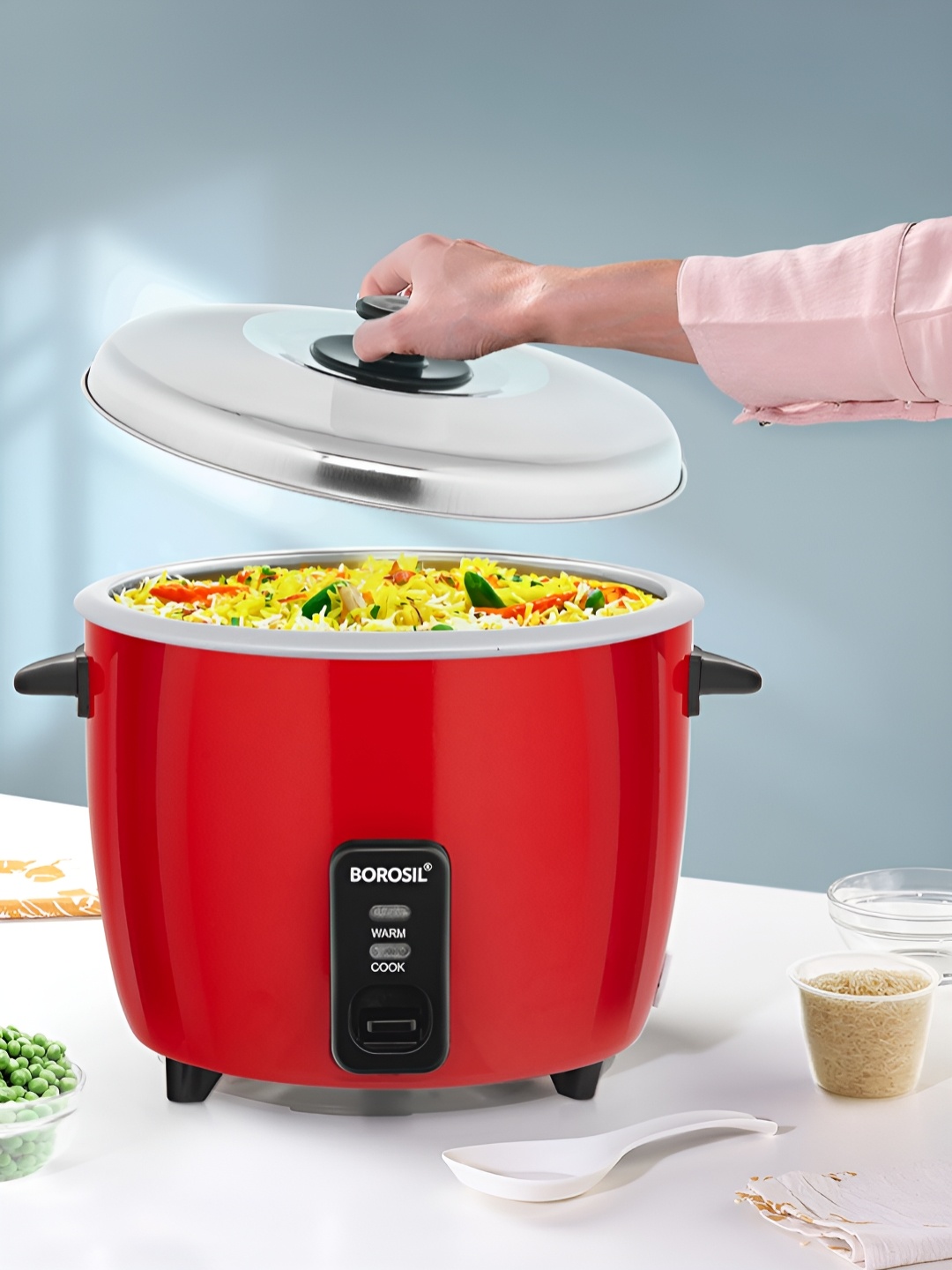 

BOROSIL Red Aluminium Electric Pressure Cookers 1l