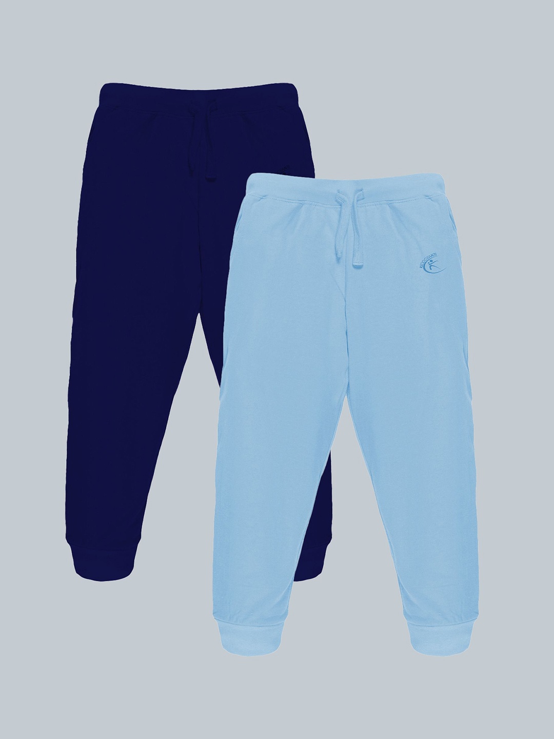 

KiddoPanti Kids Pack Of 2 Pure Cotton Joggers, Navy blue