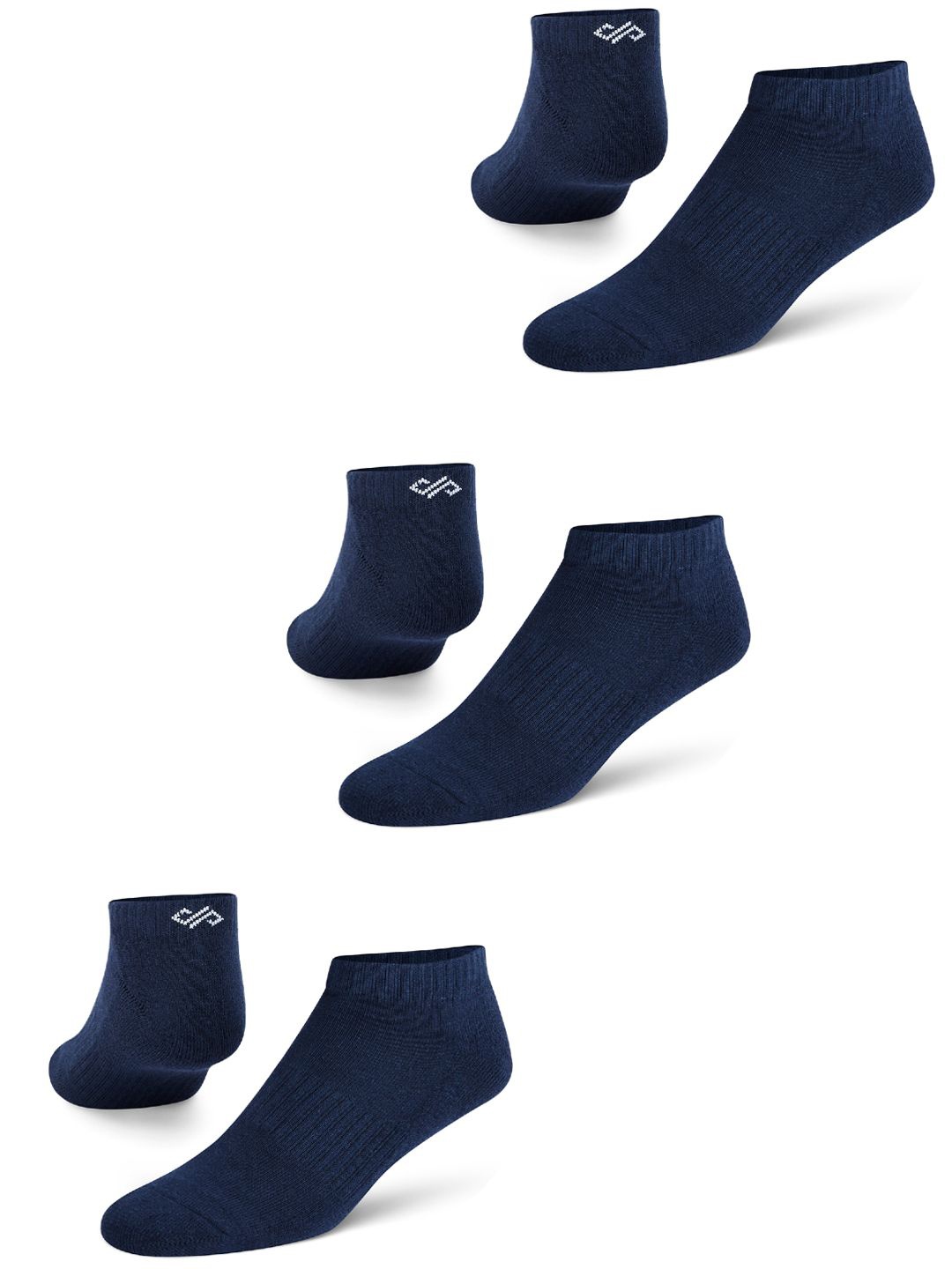 

Dynamocks Unisex Pack Of 3 Ankle-Length Socks, Navy blue