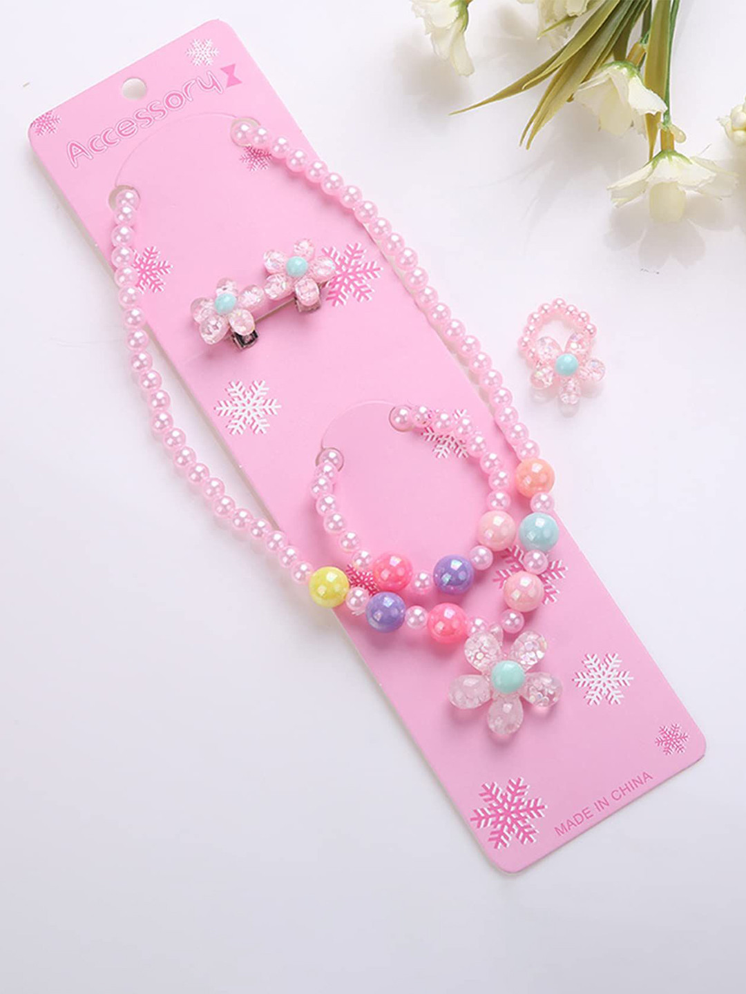 

SYGA Girls Beaded Jewellery Set, Pink