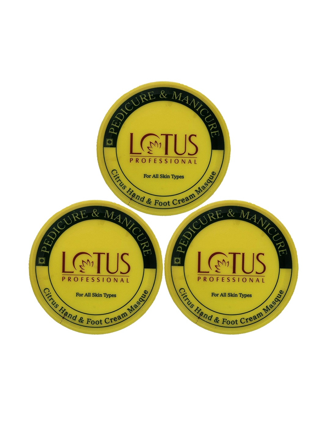 

Lotus Professional Set Of 3 Citrus Hand And Foot Cream Masque- 280g Each, Green