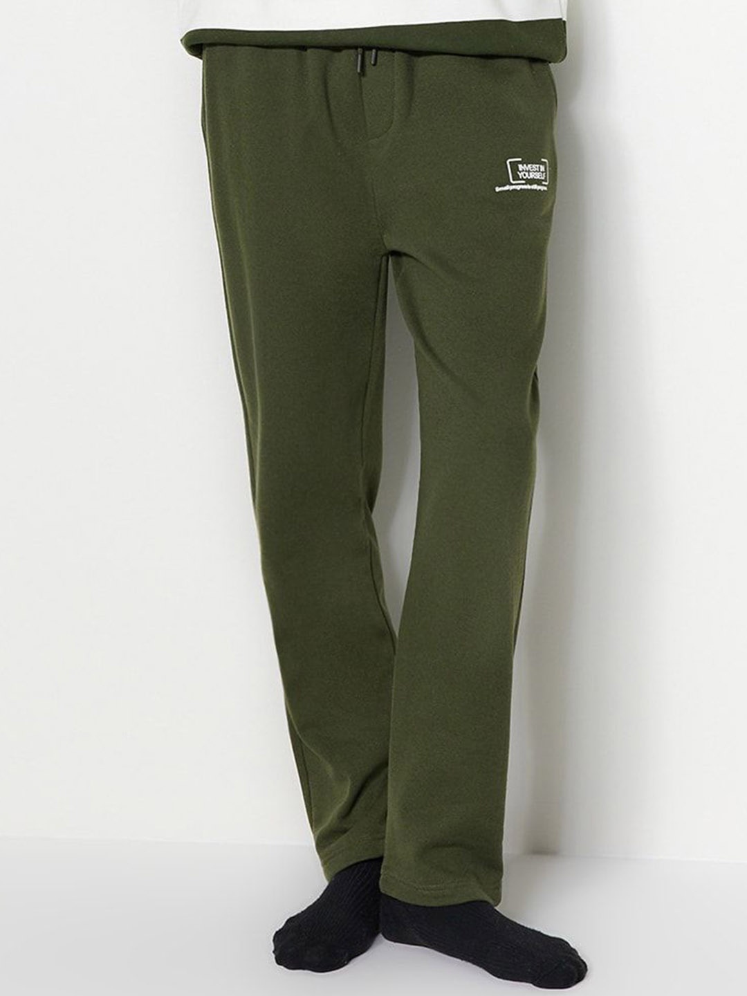 

Trendyol Printed Straight-Leg Lounge Pants, Olive