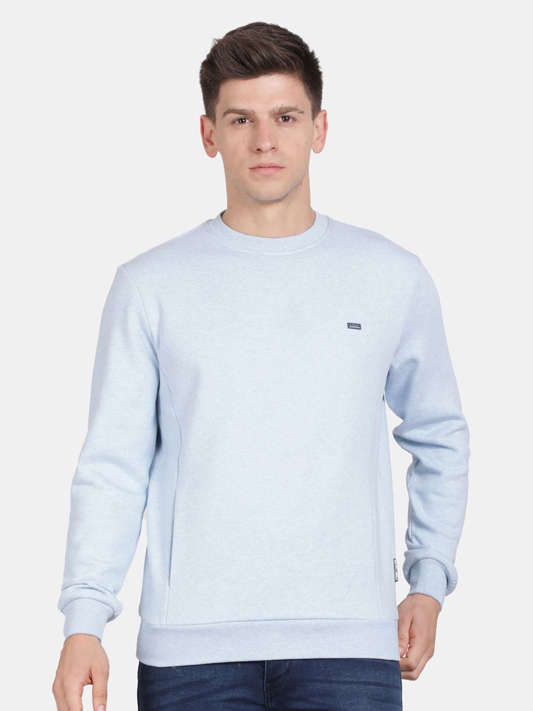 

t-base Men Solid Sweatshirt, Blue