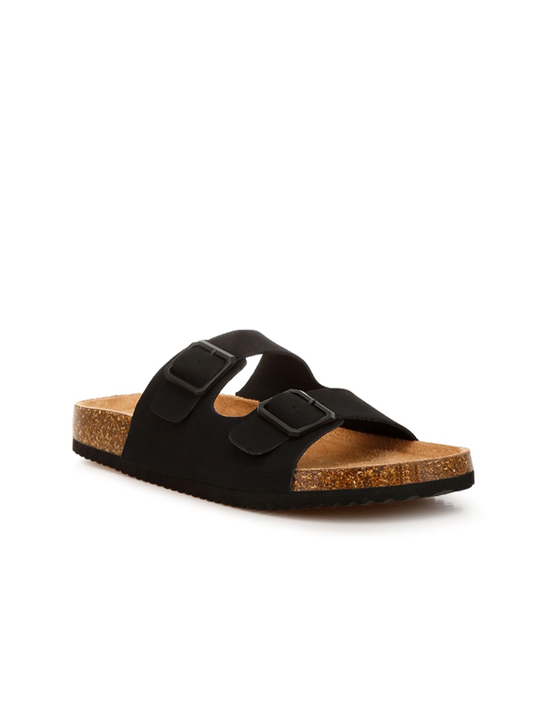 

London Rag Women Open Toe Flats with Buckles, Black