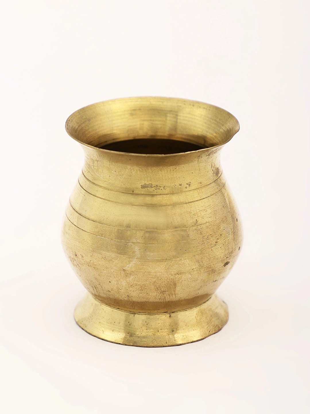 

Exotic India Yellow & Gold-Toned Brass Puja Kalash