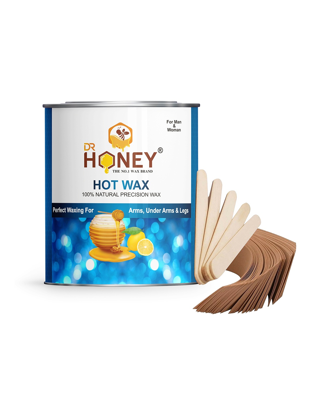 

DR HONEY 100% Natural Precision Hot Wax Kit- 599.1g, Blue