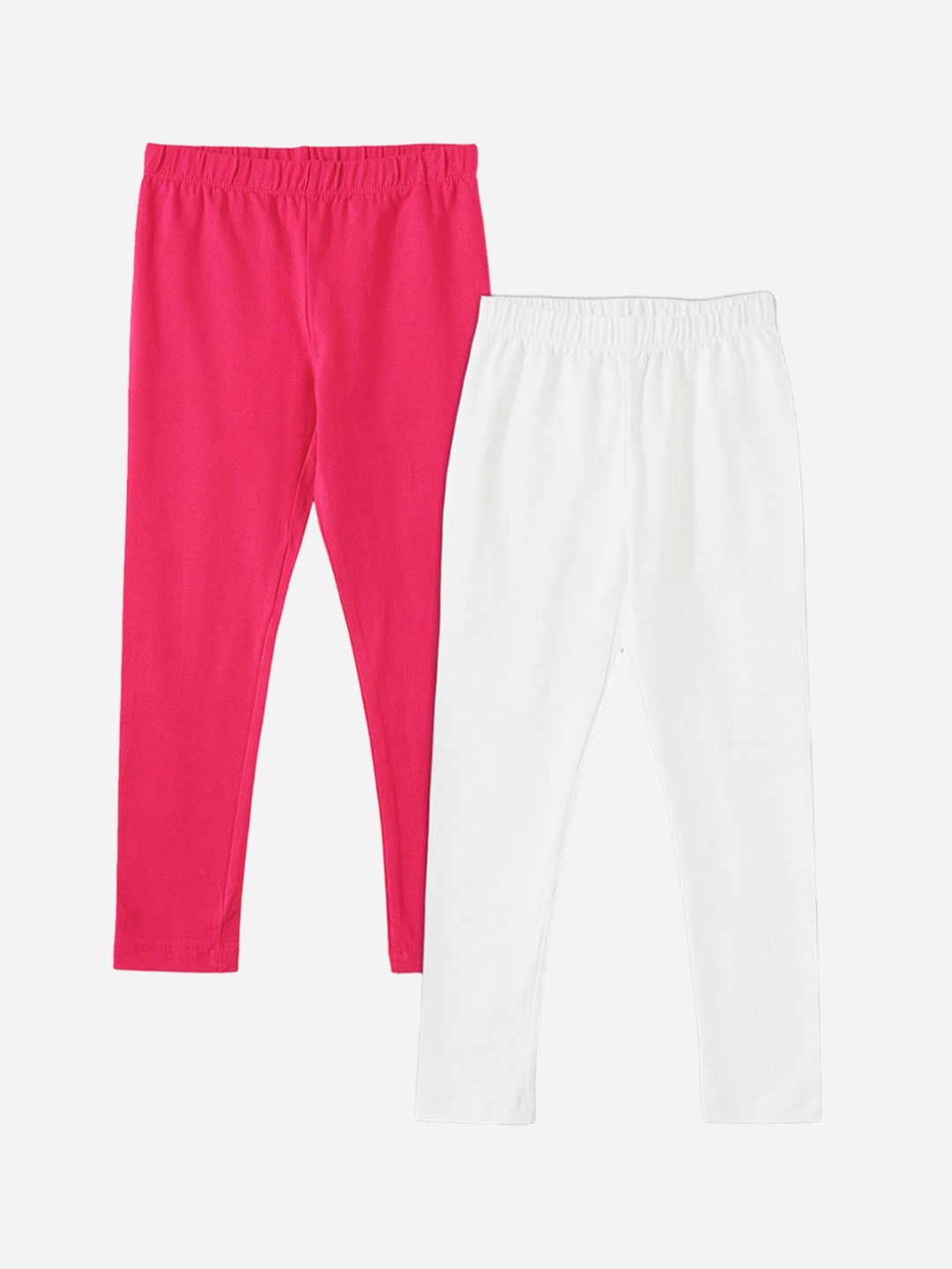 

BAESD Girls Pack Of 2 Girls Solid Ankle-Length Leggings, Magenta