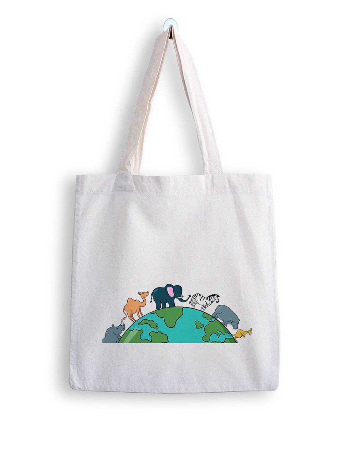 

ARTBUG Printed Structured Tote Bag, White