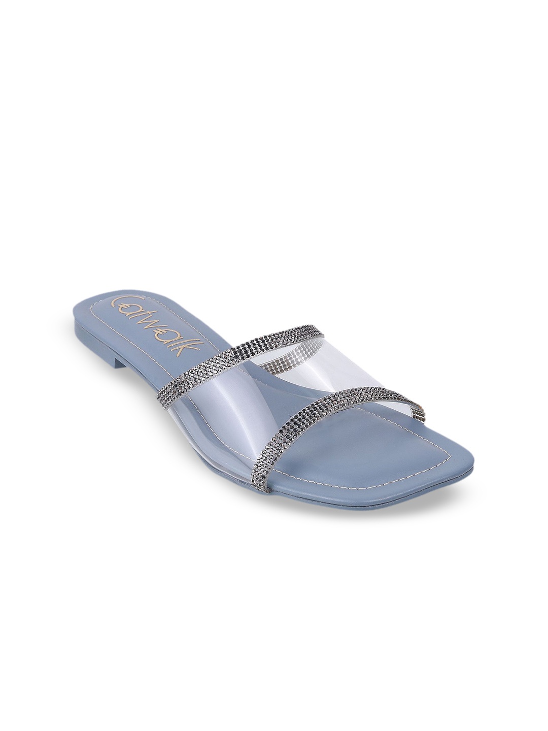 

Catwalk Women Textured Open Toe Flats, Blue