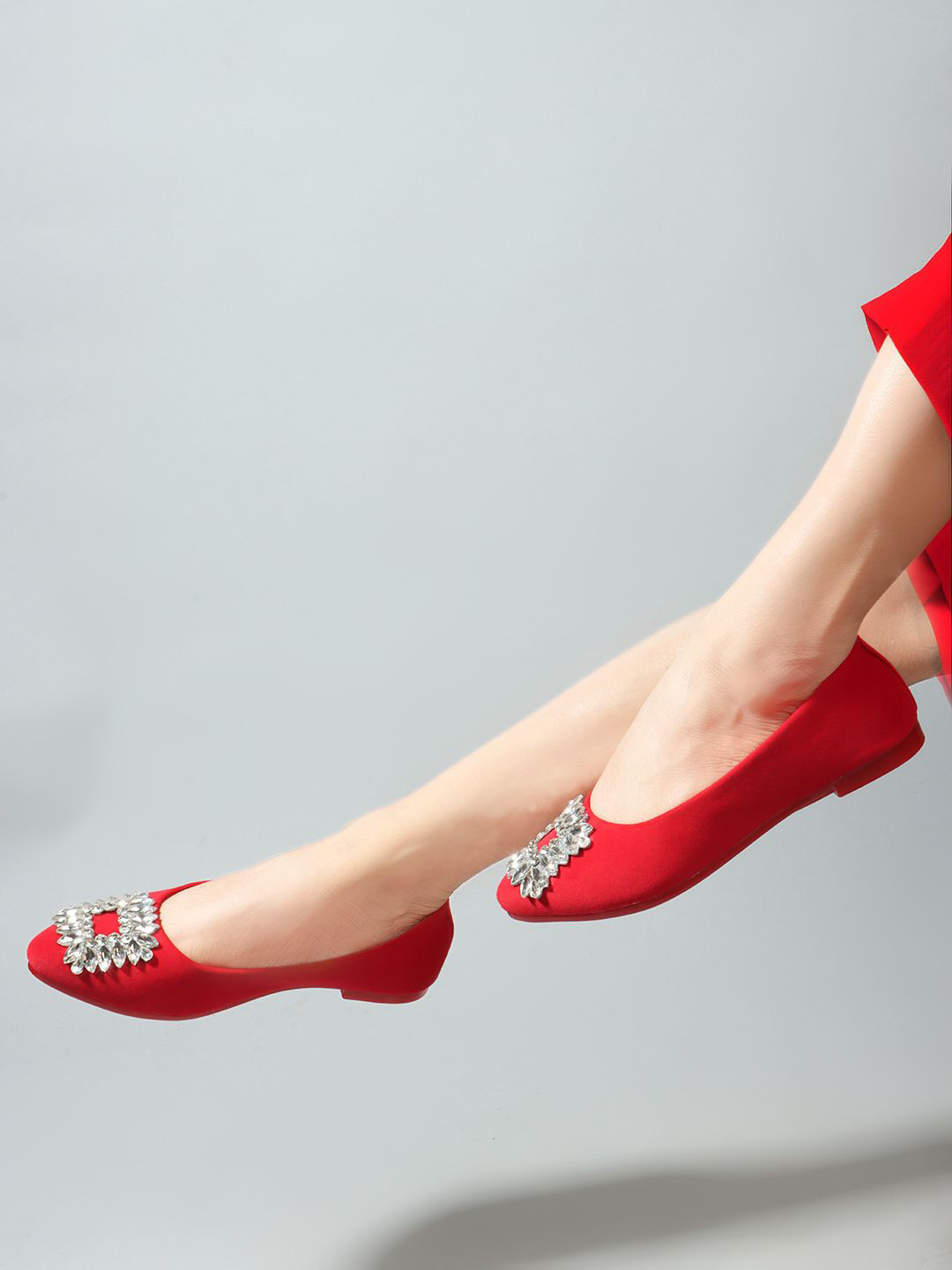 

Lavie Women Solid Ballerinas Flats, Red