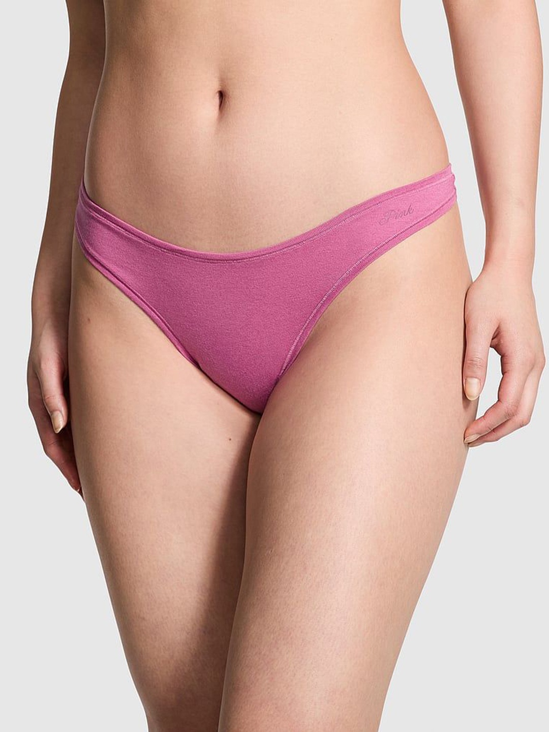 

Victoria's Secret Pink Low-Rise Thong Briefs 112458483WTN, Mauve