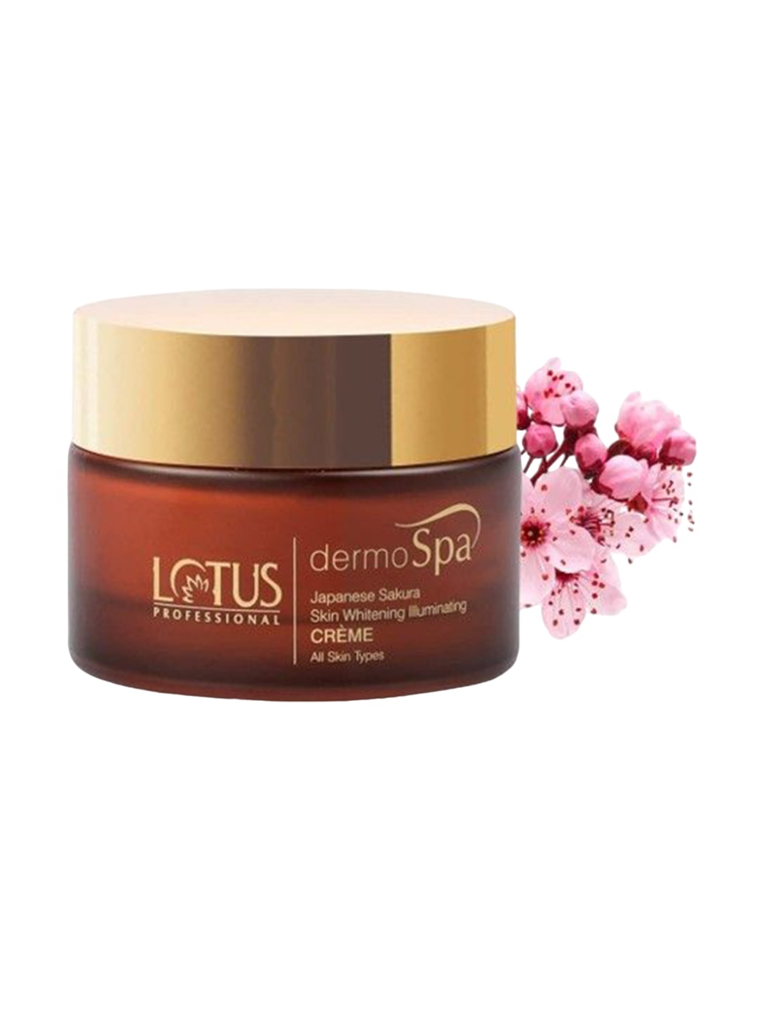 

Lotus Professional Dermospa Japanese Sakura Skin Whitening Illuminating Creme -50g, Coffee brown