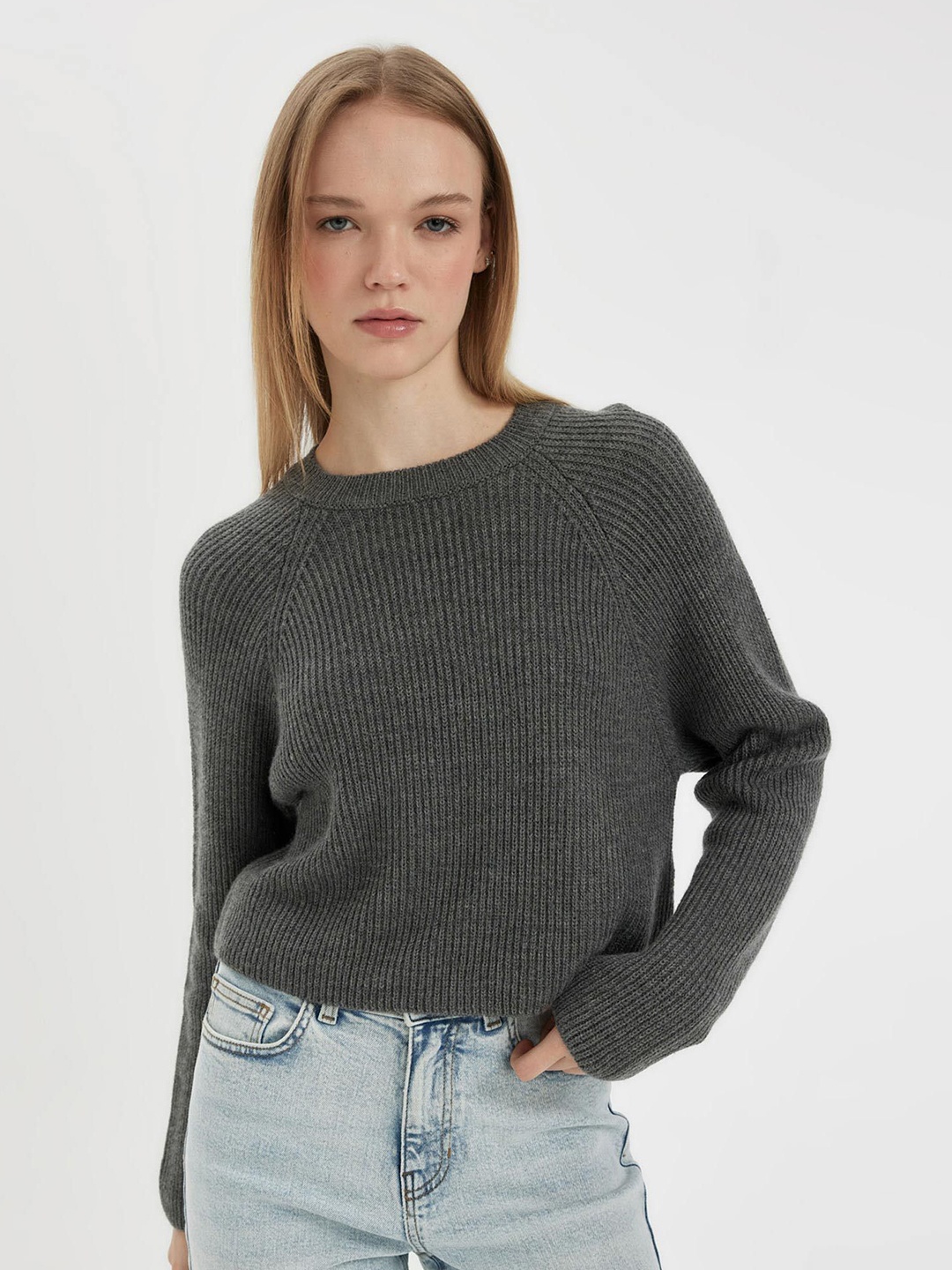 

DeFacto Women Pullover, Grey