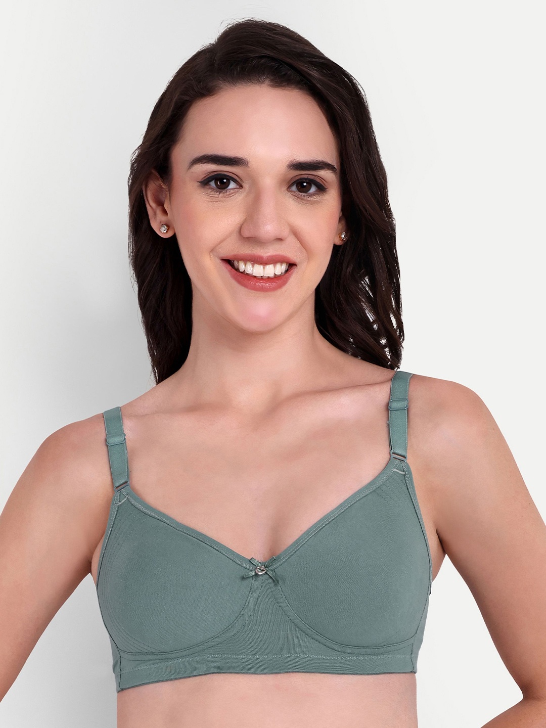

Skin Beauty Full Coverage Solid Bra, Sea green