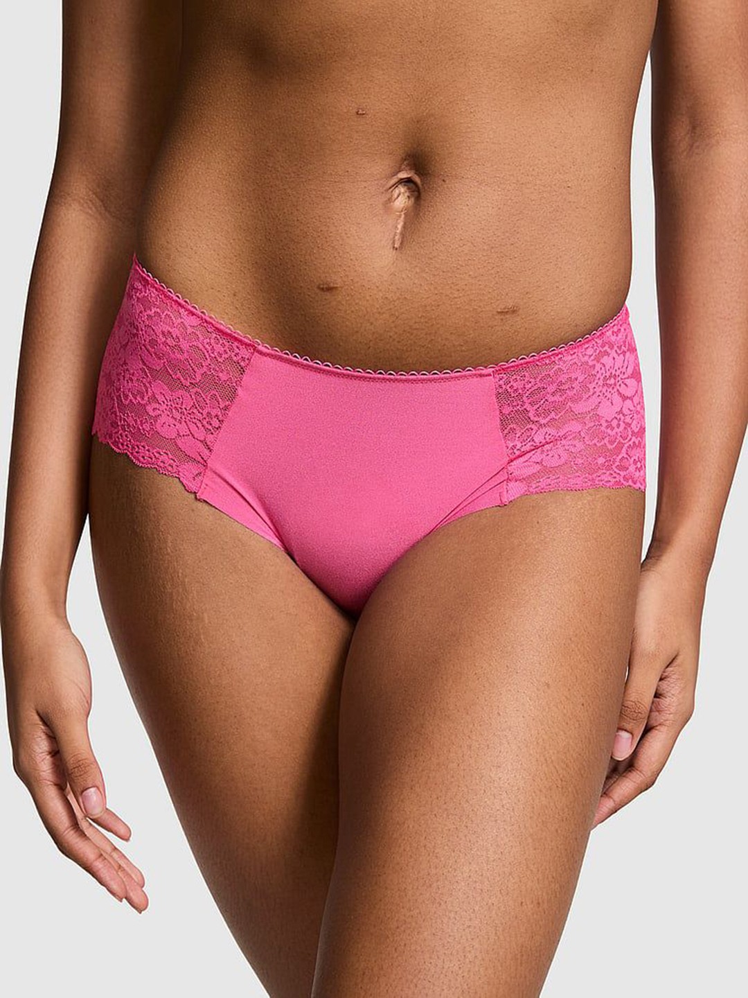 

Victoria's Secret Self Design Women Low Rise Basic Brief, Pink