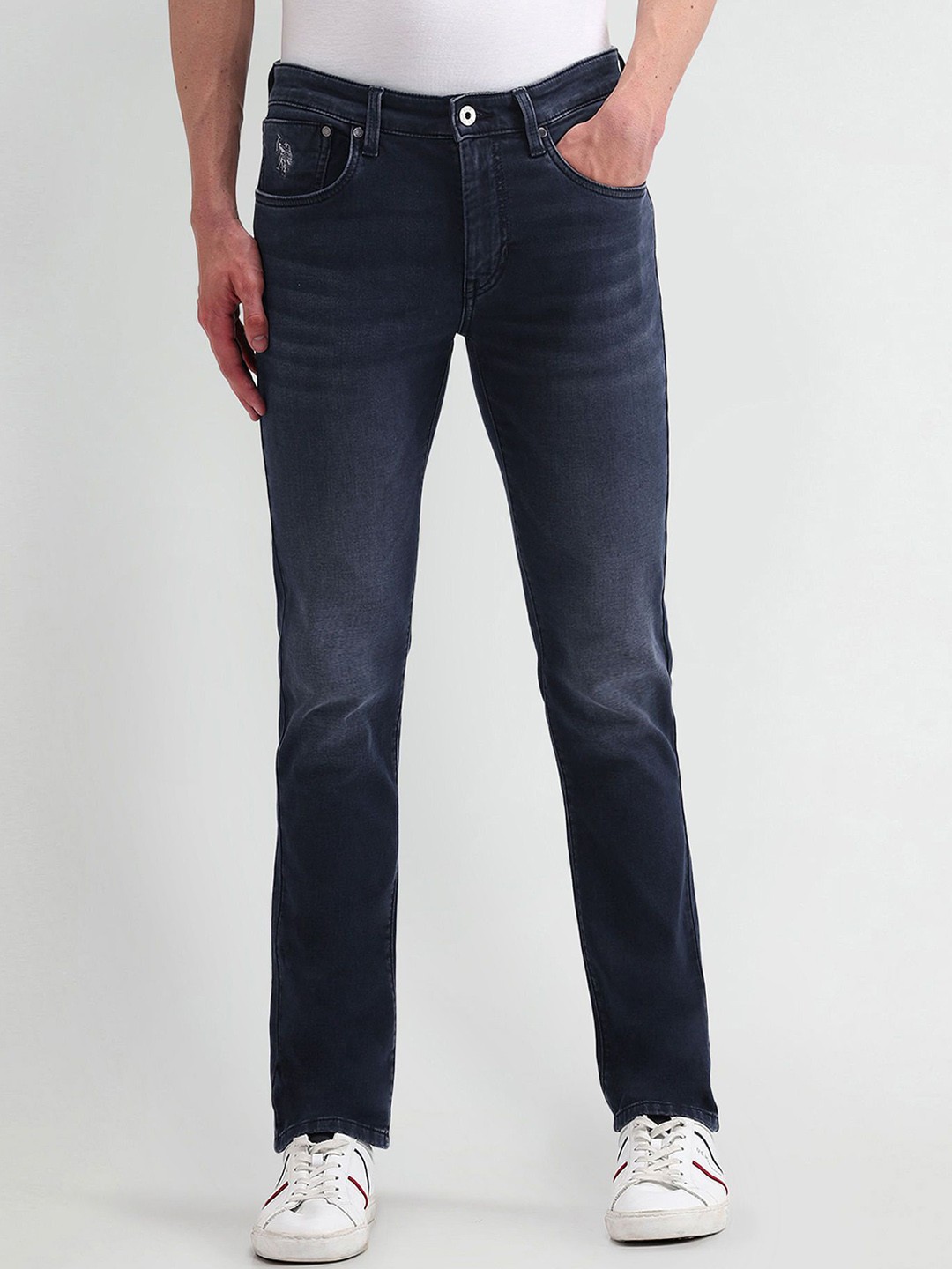 

U.S. Polo Assn. Men Justin Skinny Fit Light Fade Stretchable Jeans, Blue