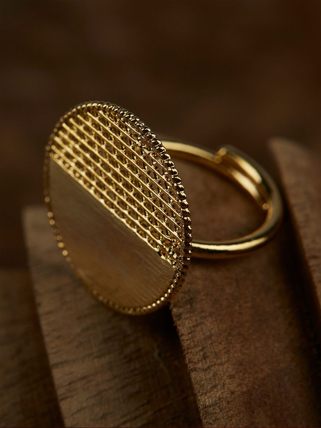 

The Slow Studio Gold-Plated Adjustable Finger Ring