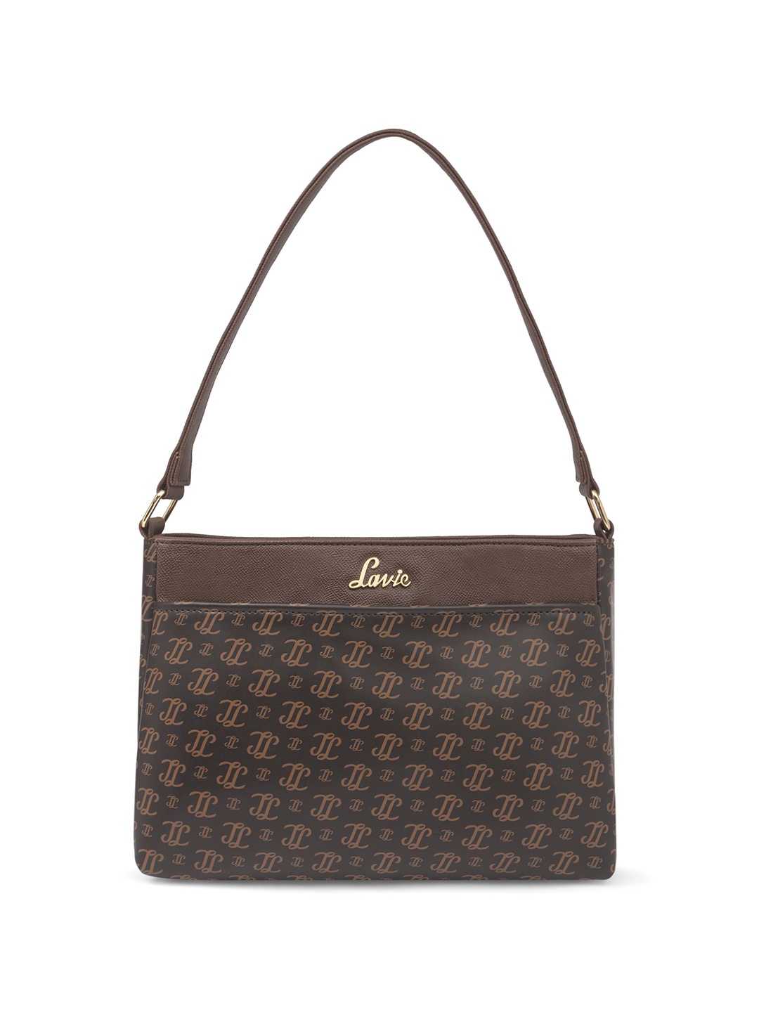 

Lavie Embellished Structured Satchel, Coffee brown