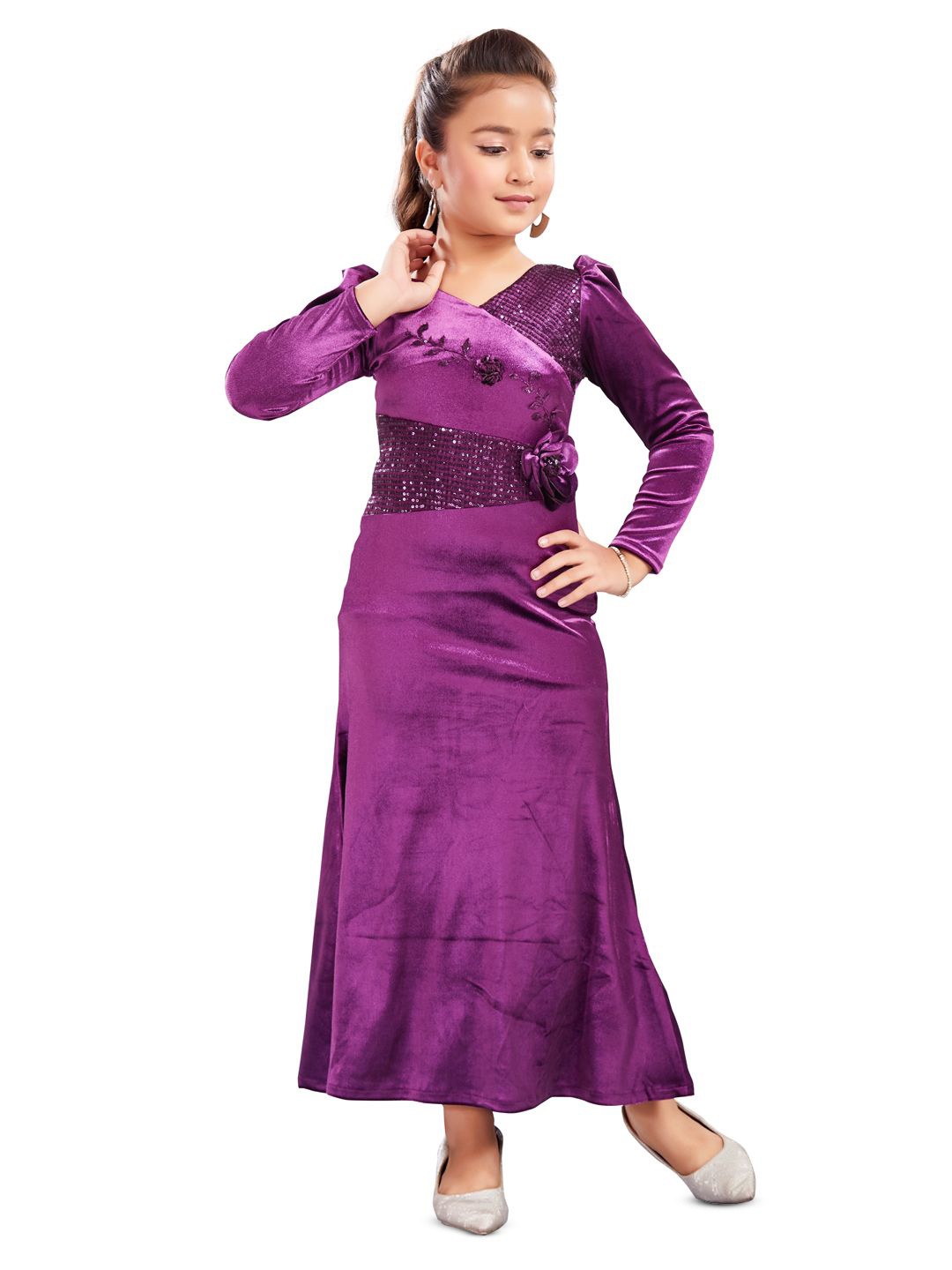 

Lei-Chie Velvet Maxi Dress, Purple