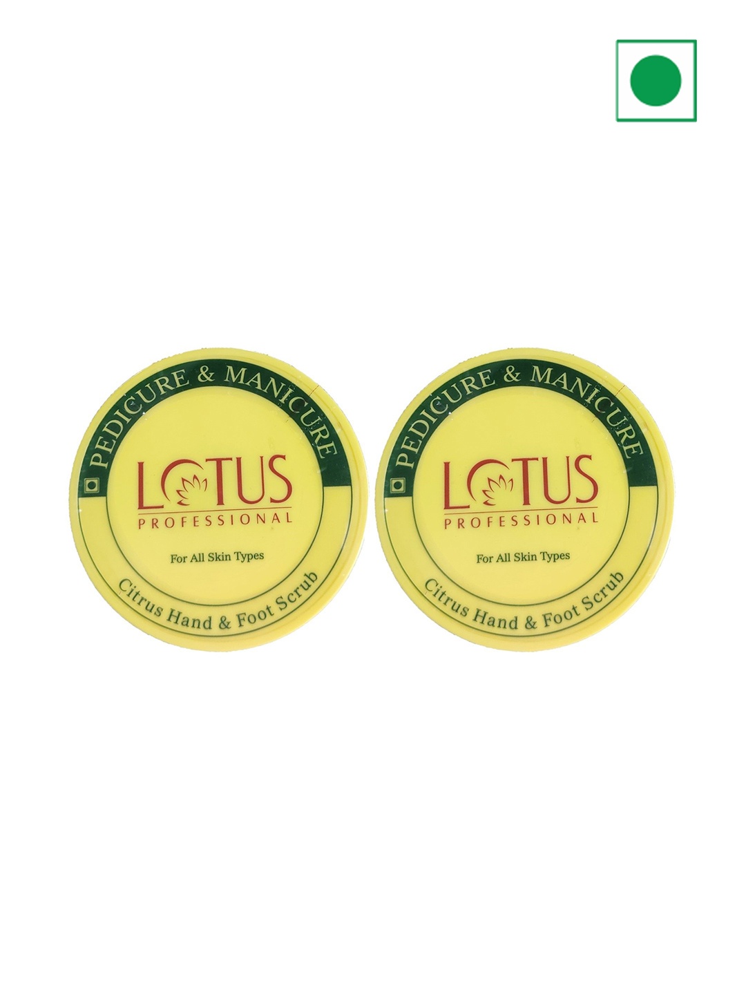 

Lotus Professional Citrus Set Of 2 Hand & Foot Scrub - 300g Each, Yellow