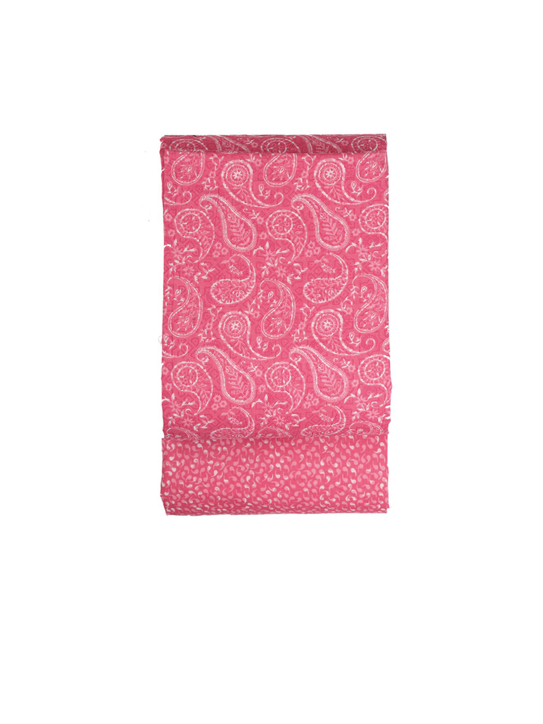 

Sun Fashion And Lifestyle Paisley Printed Pure Cotton Unstitched Dress Material, Peach
