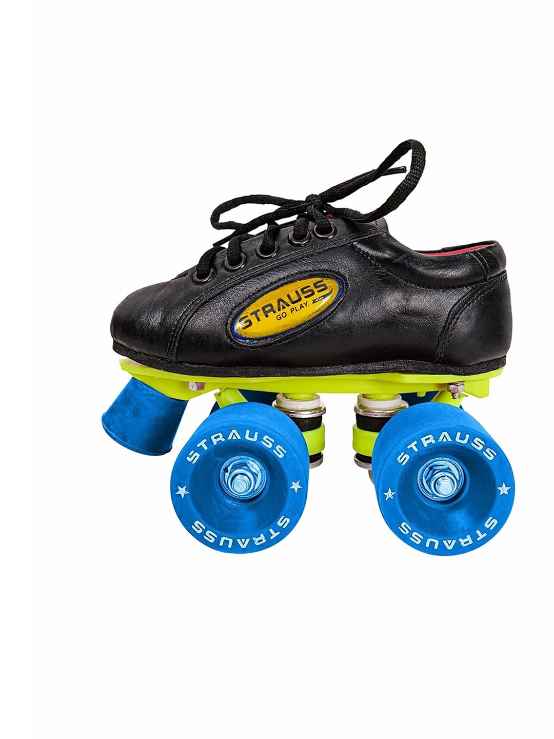 

STRAUSS Gripper Adjustable Skating Shoe Skate with Rubber Wheel For Kids Boys & Girls, Blue