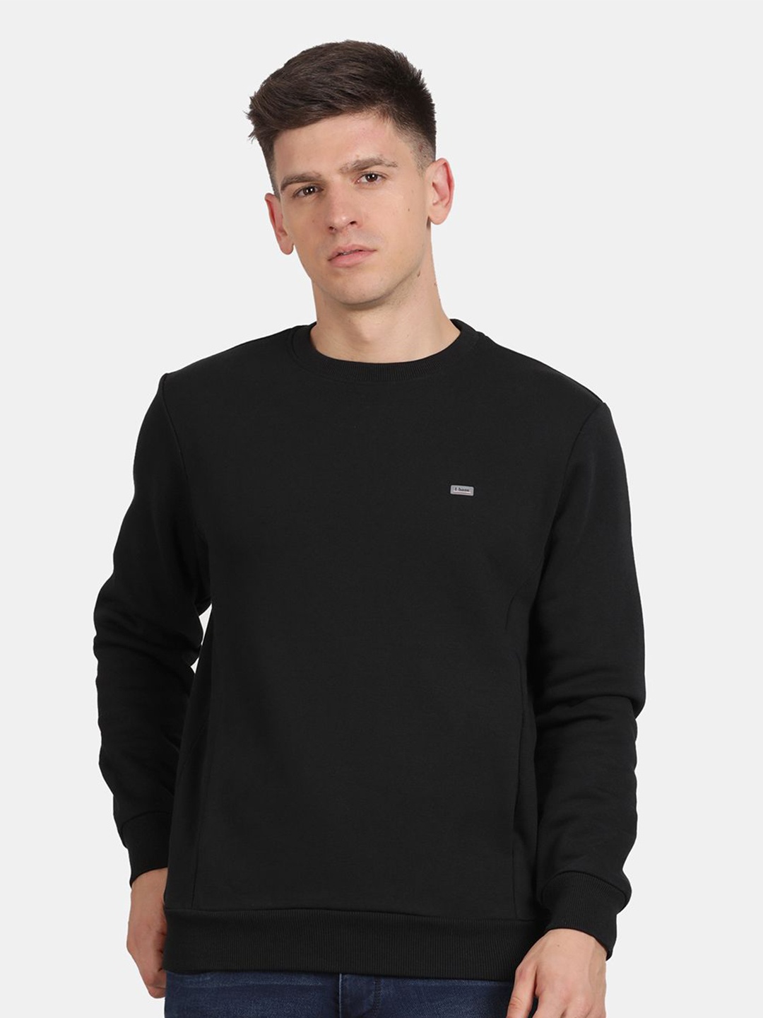 

t-base Men Round Neck Sweatshirt, Black