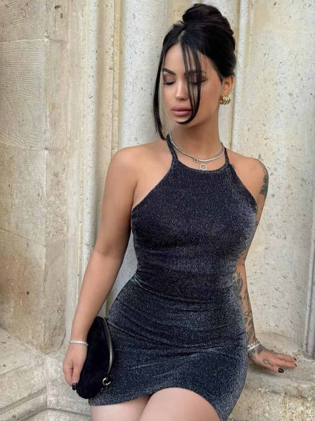 

StyleCast Bodycon Midi Dress, Black