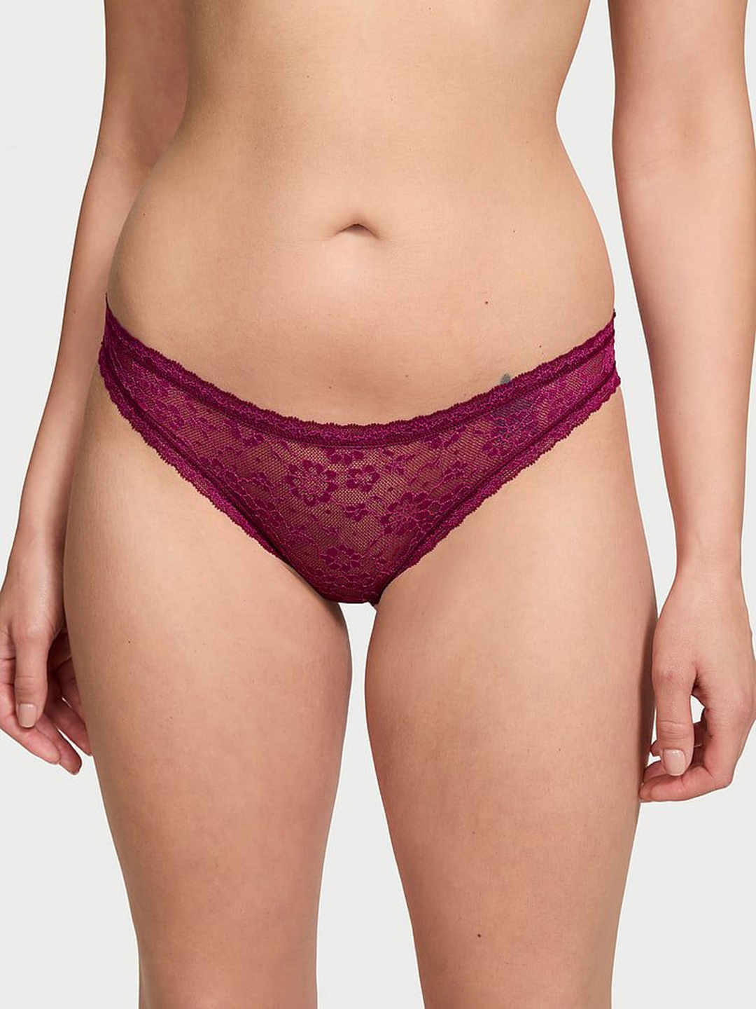 

Victoria's Secret Women Laced Bikini Briefs, Pink