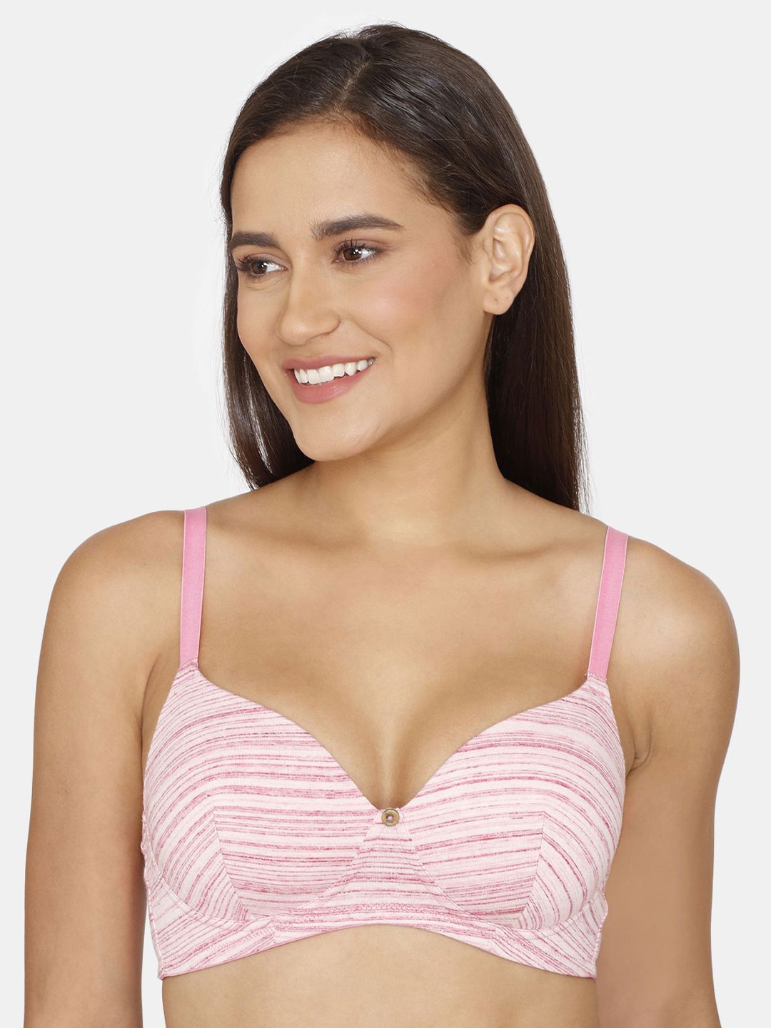

Zivame Bra Full Coverage Lightly Padded, Pink
