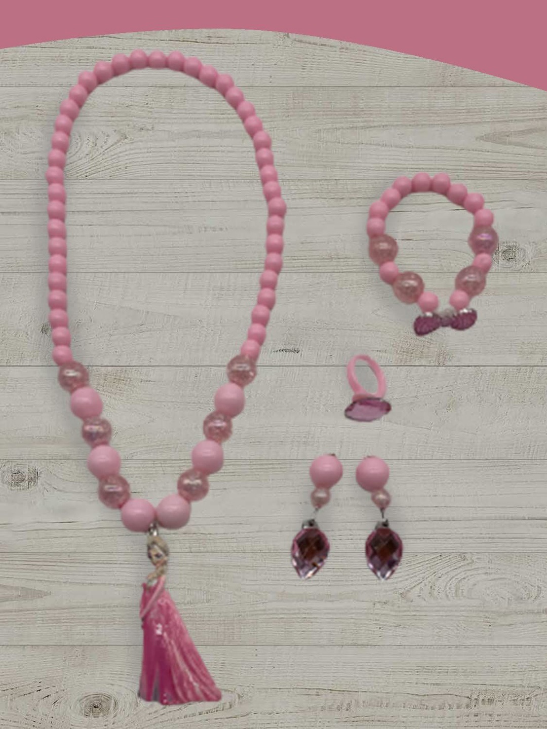 

SYGA Girls Beaded Jewellery Set, Pink