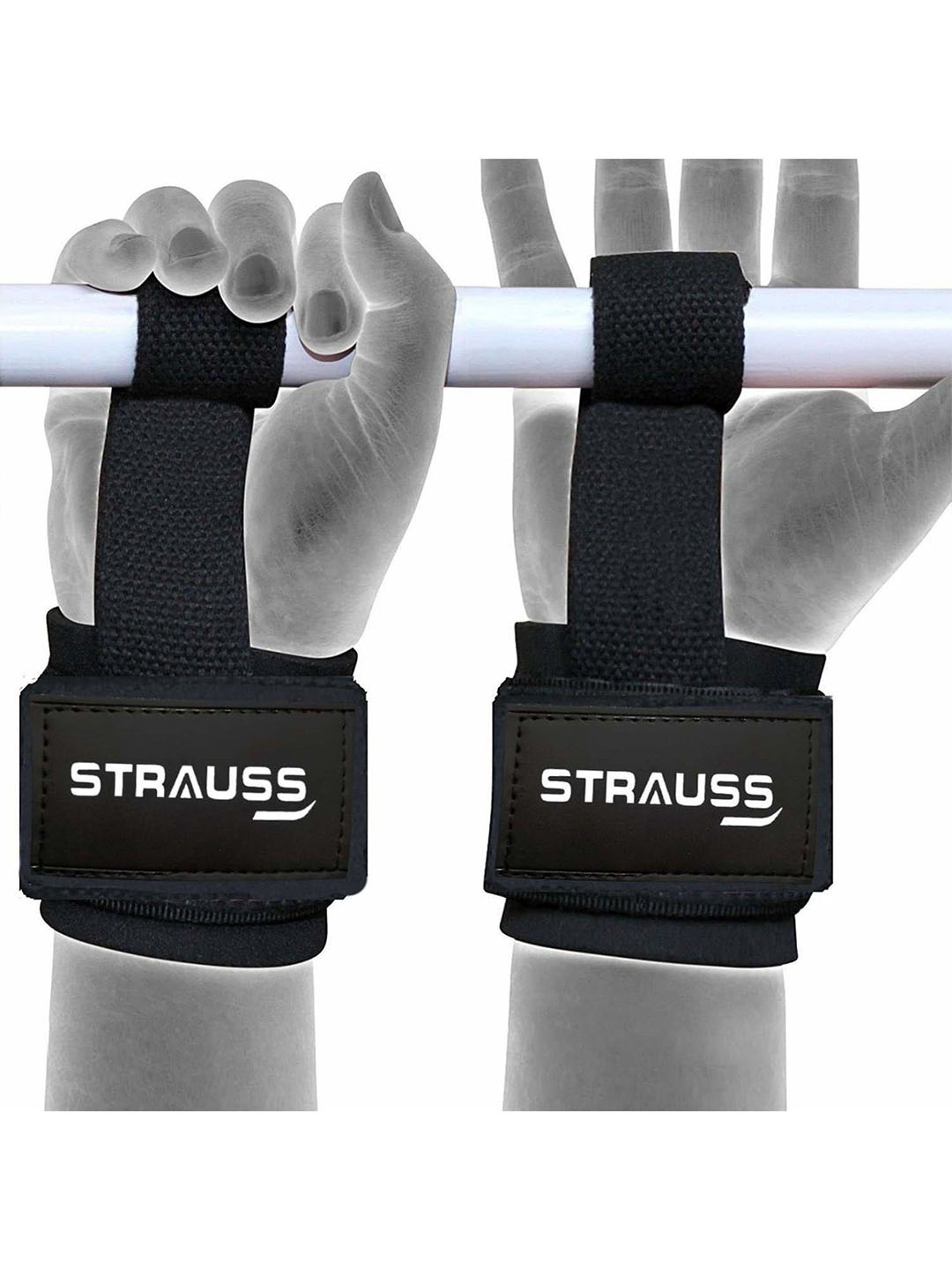 

STRAUSS Cotton Anti-Slip Gym Wrist Support, Black