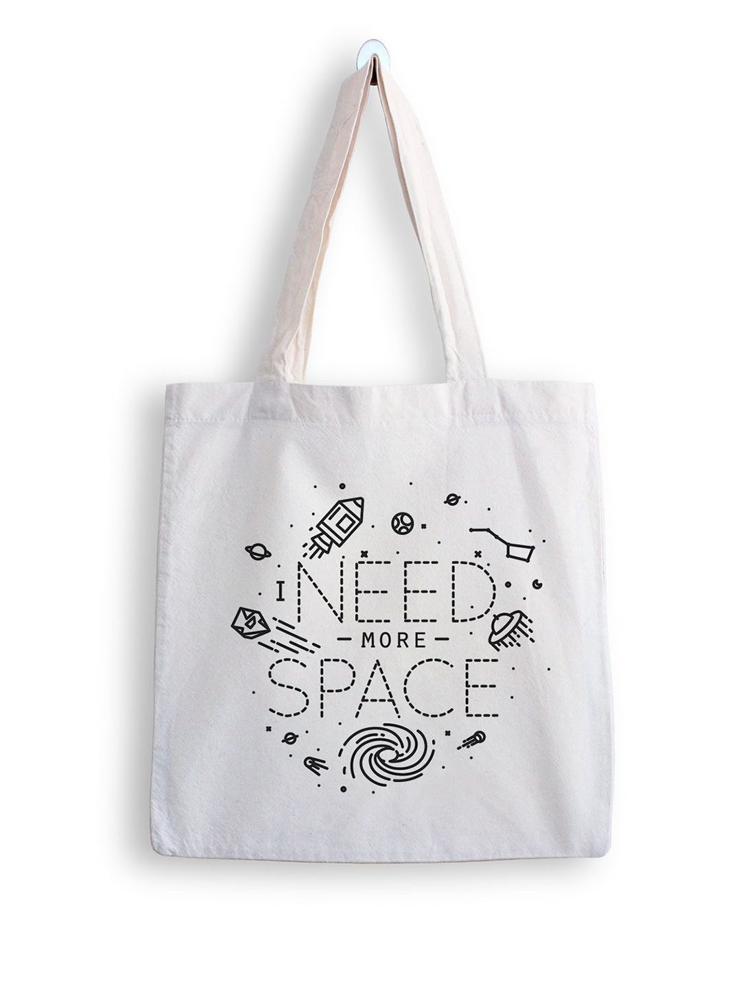 

ARTBUG Printed Shopper Tote Bag, White