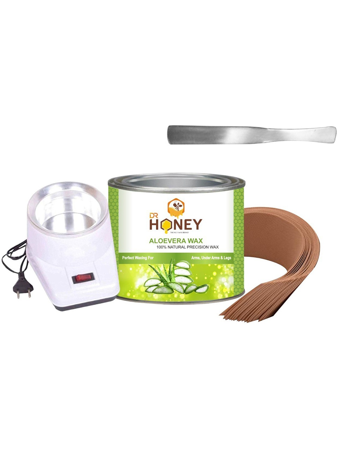 

DR HONEY Aloevera 100% Natural Precision Hot Wax - 600g, Brown