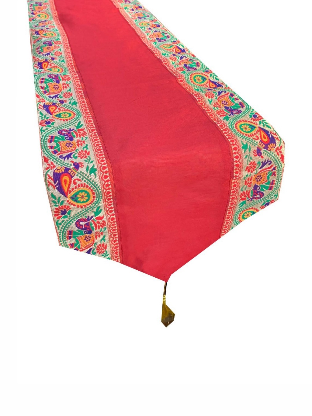 

Pink Parrot Red & Green Ethnic Motifs Table Runner