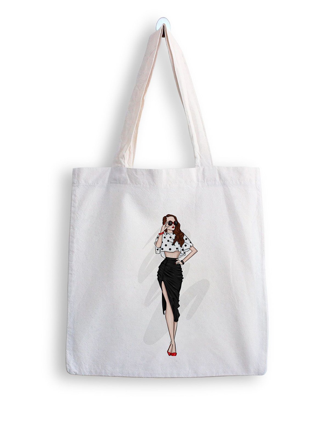 

ARTBUG Printed Shopper Tote Bag, White