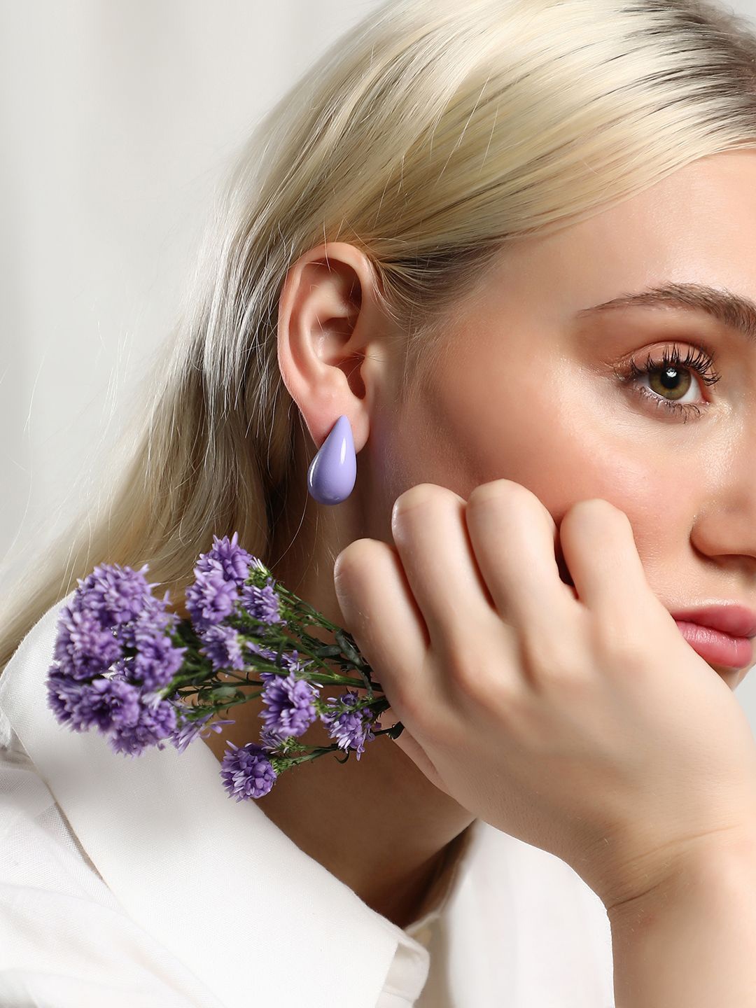 

SOHI Contemporary Drop Earrings, Purple