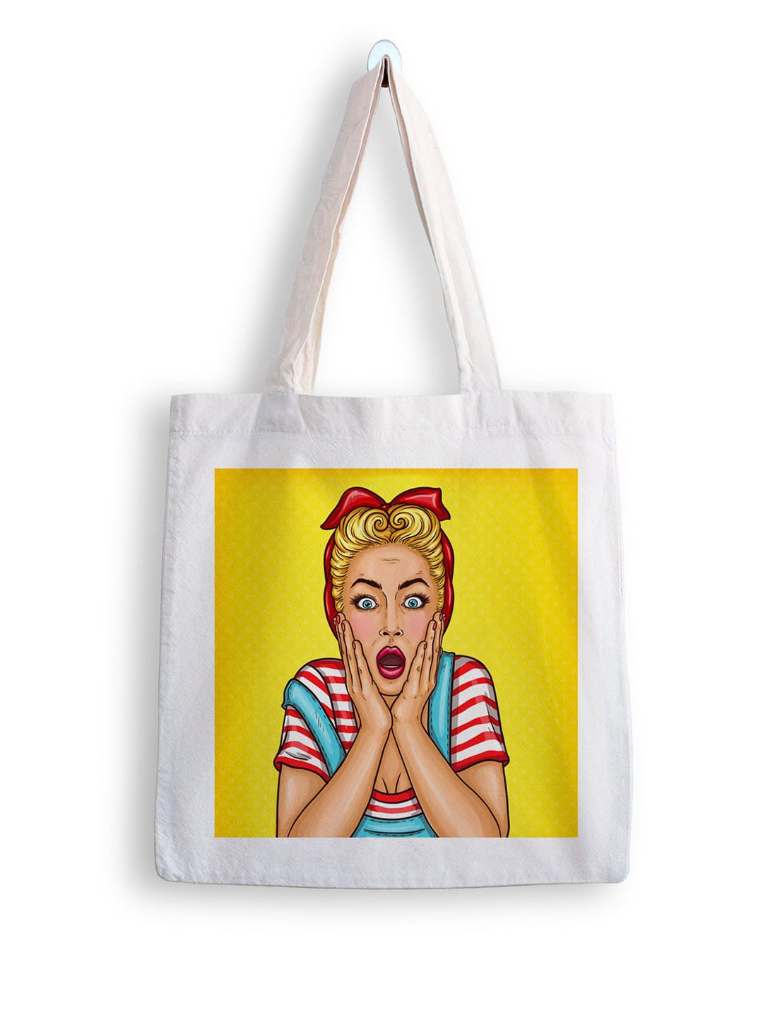 

ARTBUG Printed Structured Tote Bag, White