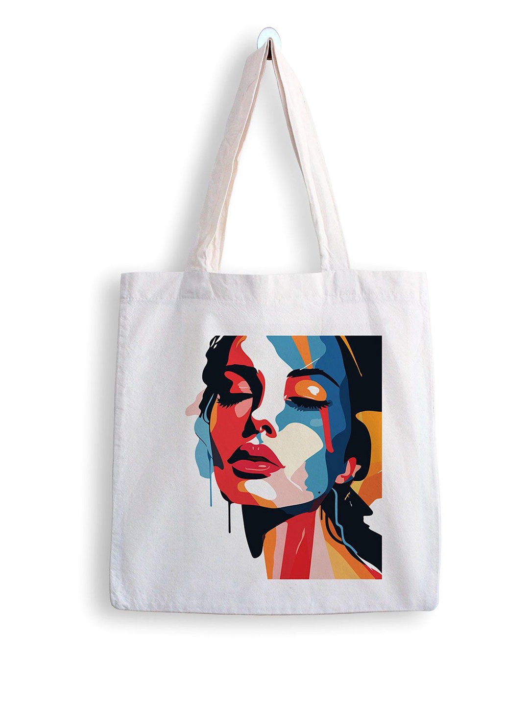 

ARTBUG Printed Shopper Tote Bag, White