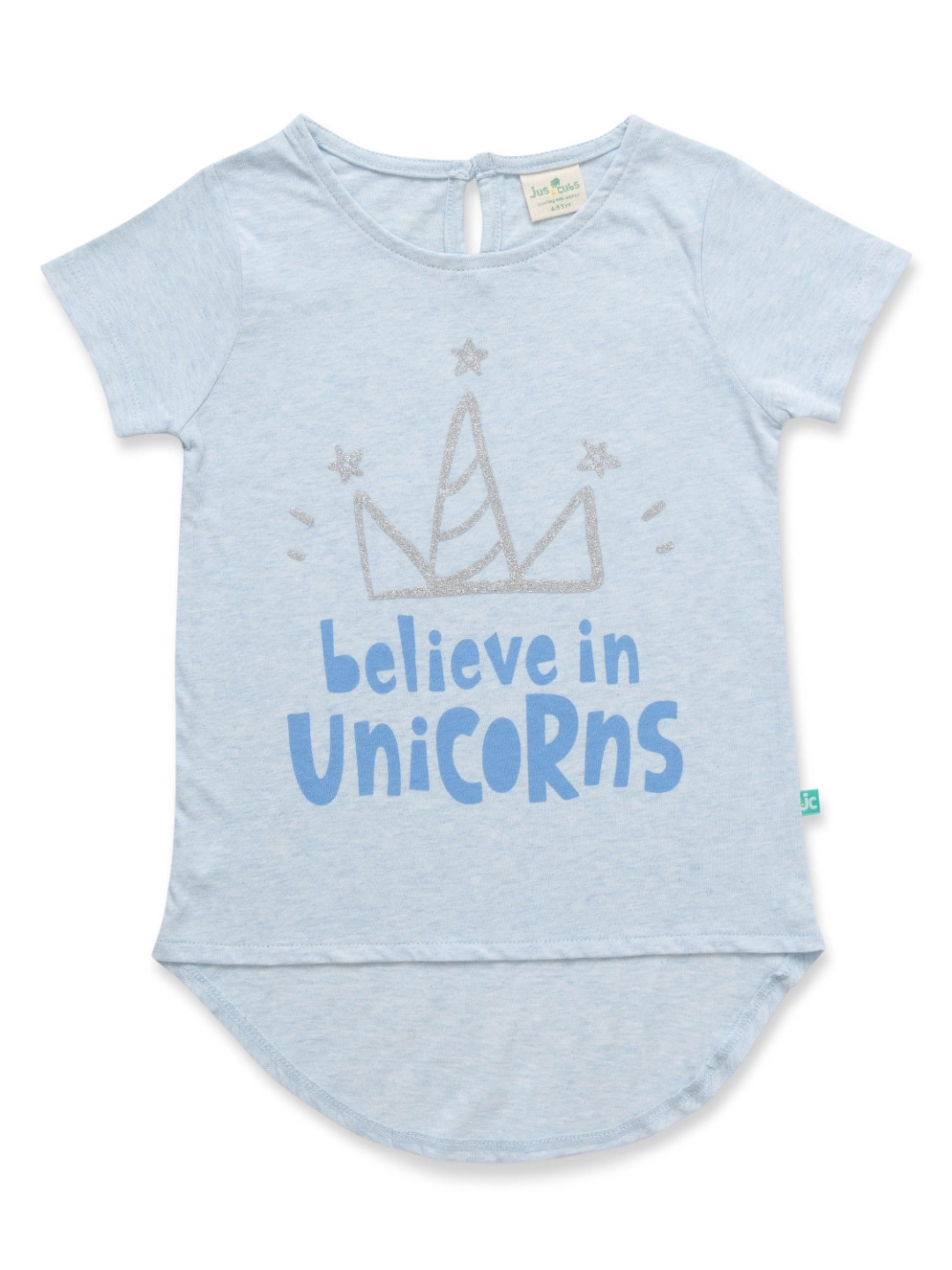 

JusCubs Girls Typography Printed Round Neck Cotton T-Shirt, Blue
