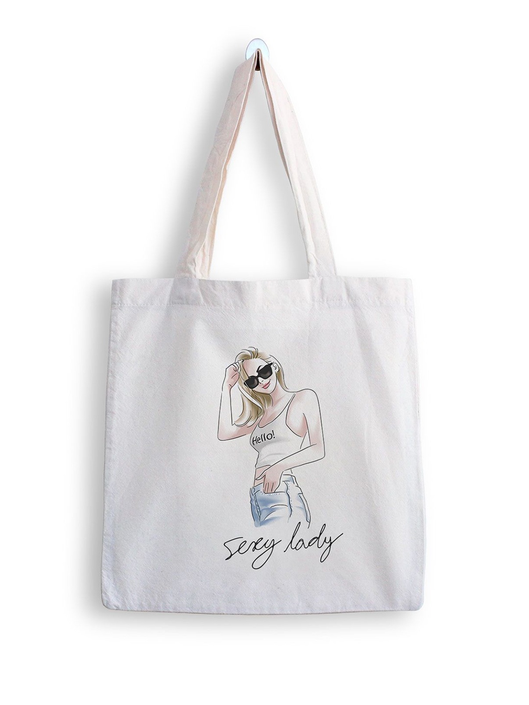 

ARTBUG Printed Shopper Tote Bag, White